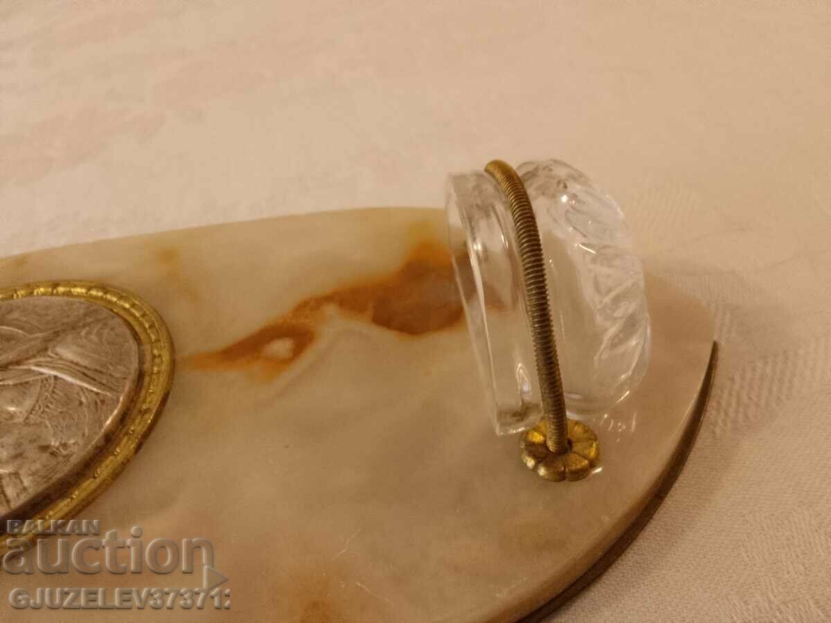 Small Vintage French Holy Water Marble Font Retro K - 6