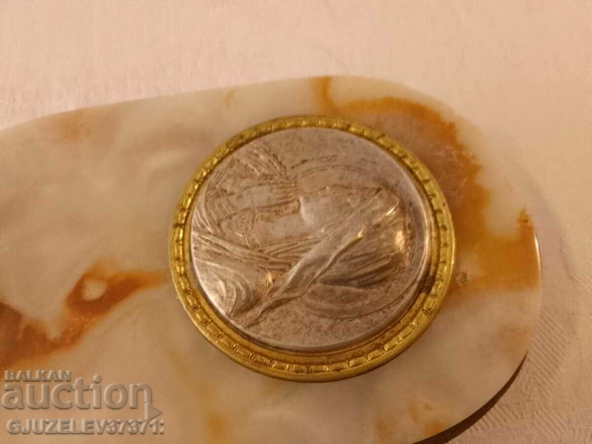 Small Vintage French Holy Water Marble Font Retro K - 7