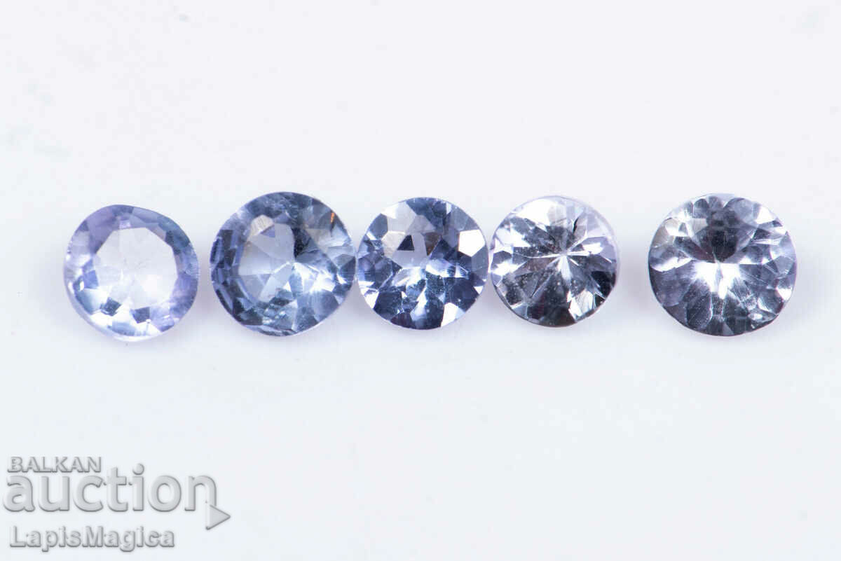 5 τεμάχια Tanzanite 0,32ct 2,3-2,4mm Στρογγυλή κοπή #7