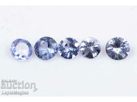 5 броя танзанит 0.32ct 2.3-2.4mm кръгла шлифовка #7