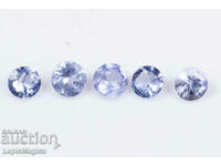 5 Pieces Tanzanite 0.38ct 2.3-2.4mm Round Cut #8