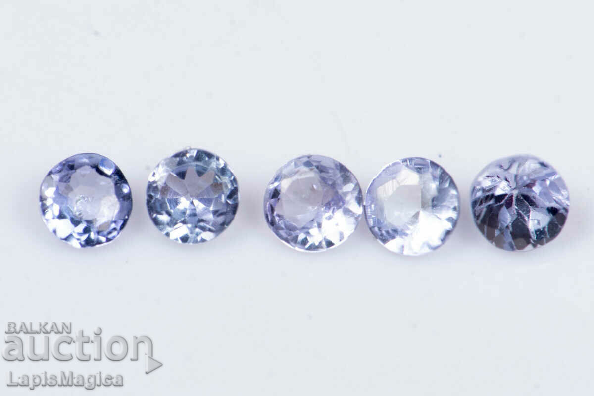 5 τεμάχια Tanzanite 0,35ct 2,3-2,4mm Στρογγυλή κοπή #9