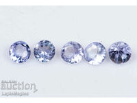 5 Pieces Tanzanite 0.35ct 2.3-2.4mm Round Cut #9