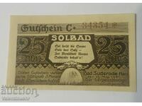 Германия notgeld 25 пфенига 1921 година Harz