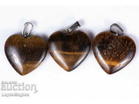 3pcs Tiger's Eye Pendants 20mm 49.1ct #1