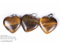 3 Tiger's Eye Pendants 20mm 49.2ct #2