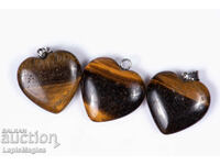 3 Tiger's Eye Pendants 20mm 50.7ct #5