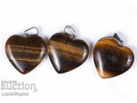 3pcs Tiger's Eye Pendants 20mm 48ct #6