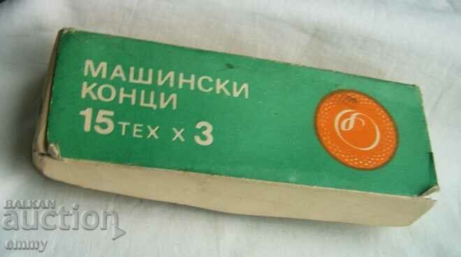 Old Sotsa machine threads - 12 in a box, white - 5 Old Sotsa machine threads - 12 in a box, white - 5