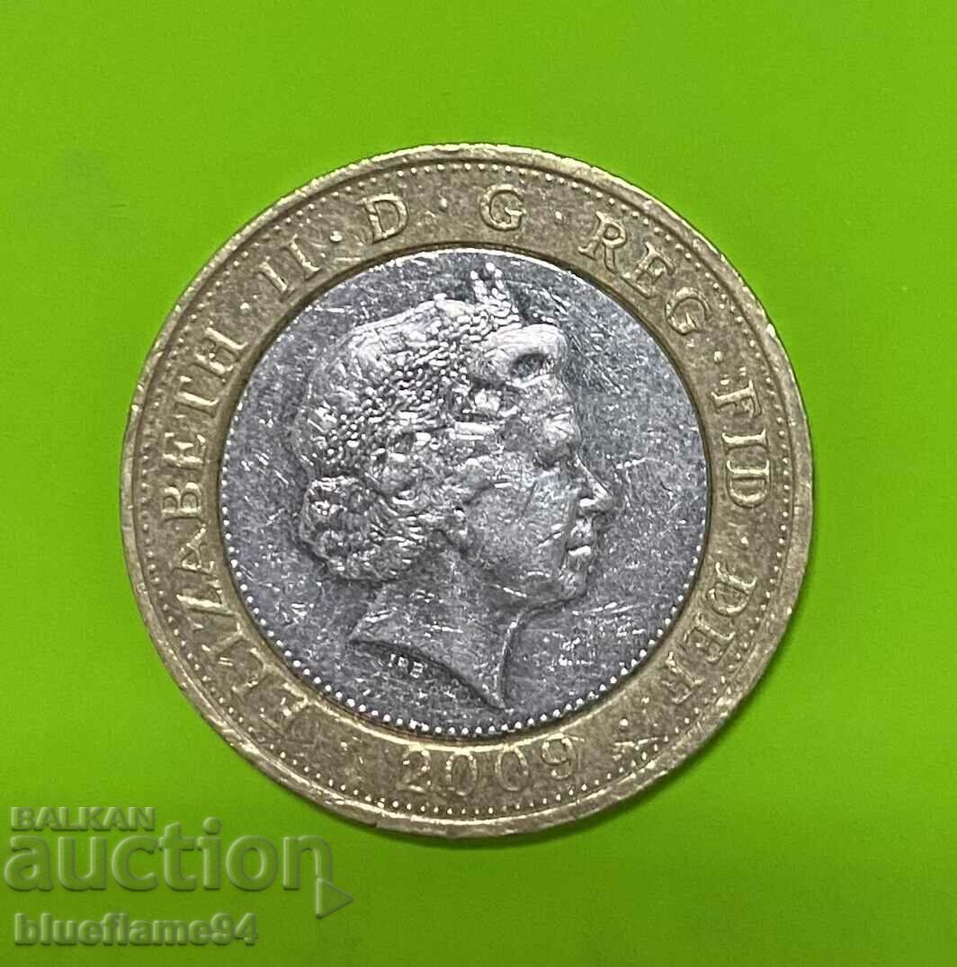 2 Pound Great Britain 2009 with price 10.00 BGN | € 5.11 2 Pound Great Britain 2009 with price 10.00 BGN | € 5.11