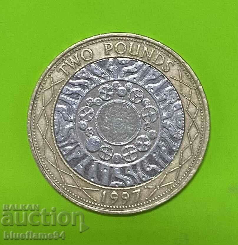 2 Pounds Marea Britanie 1997