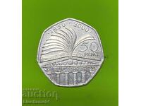 50 pence Marea Britanie 2000