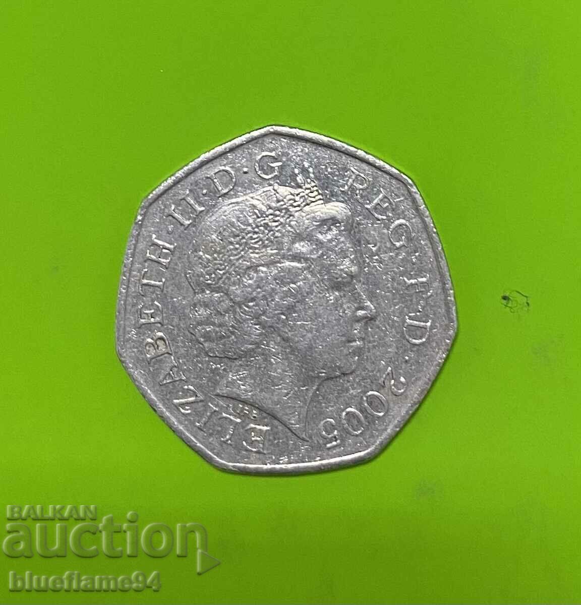 50 pence Great Britain 2005 with price 4.00 BGN | € 2.05 50 pence Great Britain 2005 with price 4.00 BGN | € 2.05