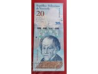 Banknote-Venezuela-20 bolivar 2018