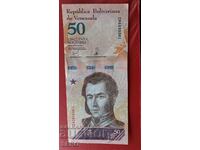 Banknote-Venezuela-50 bolivars 2018