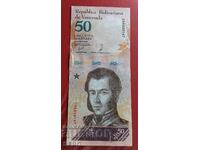 Banknote-Venezuela-50 bolivars 2018