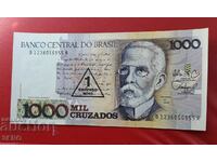 Banknote-Brazil-1 new cruzeiro on a 1000 kr banknote.