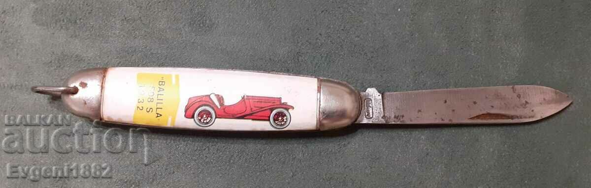 Mikov Fiat Balilla - Old Pocket Knife with Car from Sotsa - 6