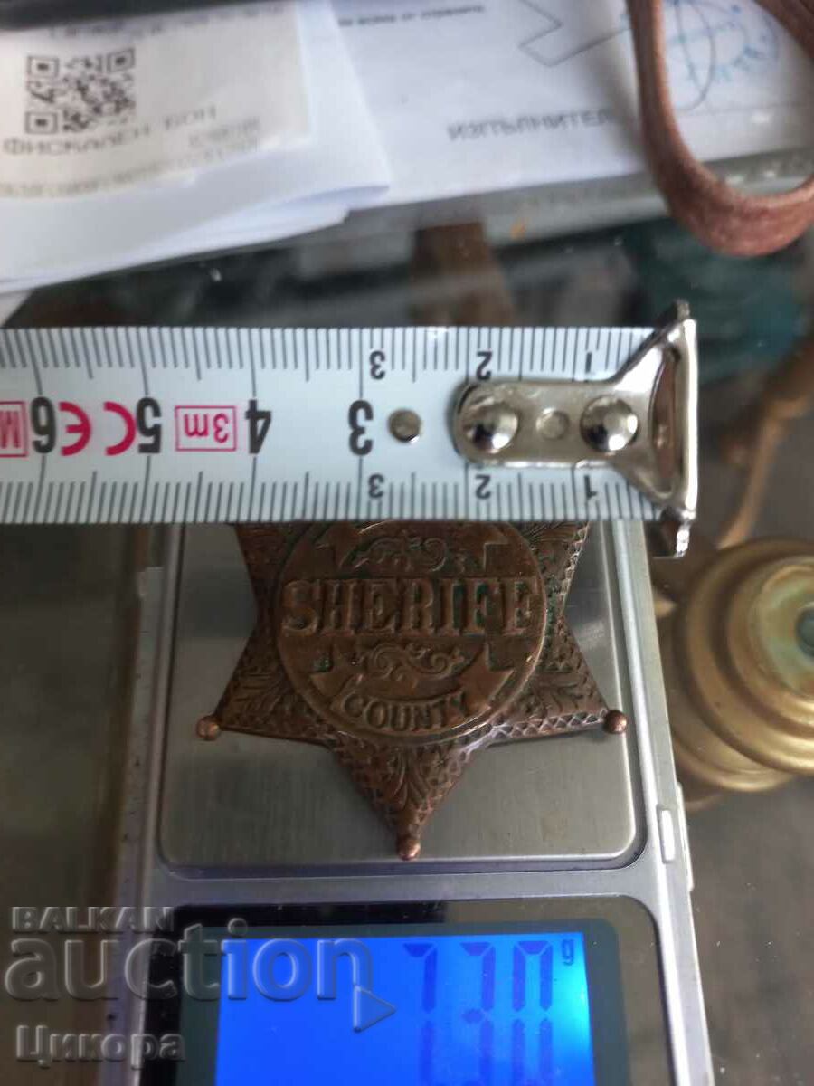 Delivery of SHERIFF BADGE Delivery of SHERIFF BADGE