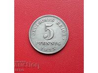 Germany-5 pfennig 1915-lot. nicely preserved-iron