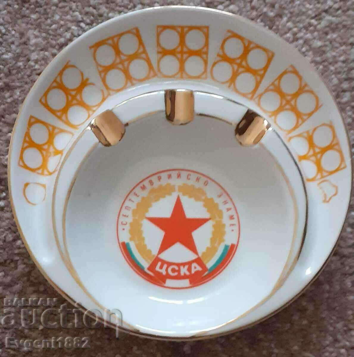 CSKA - Old Porcelain Ashtray "Kitka" Novi Pazar