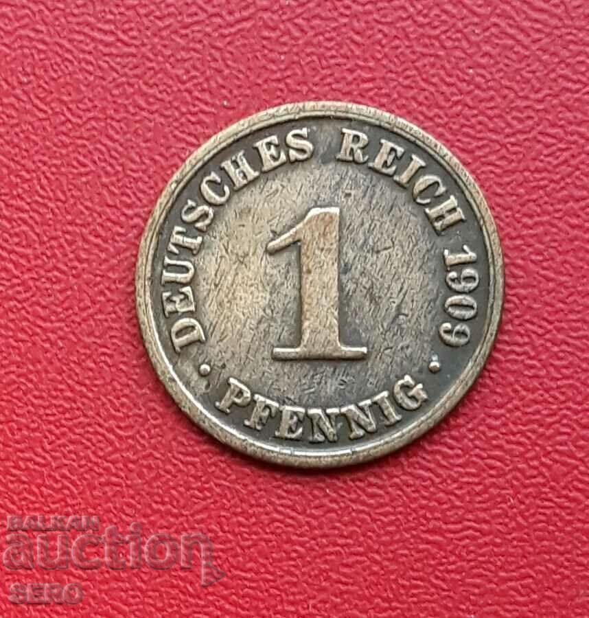 Germania-1 pfennig 1909 A-Berlin