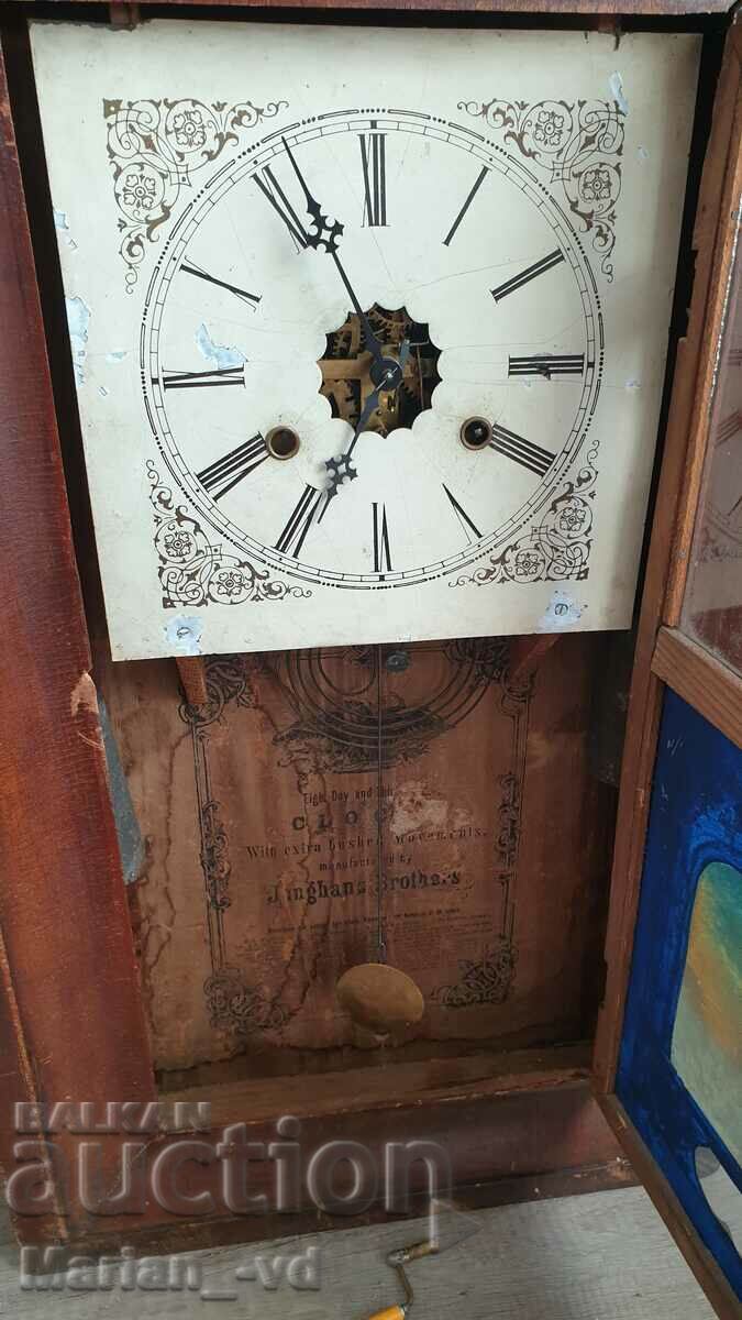 Old American wall clock with price 200.00 BGN | € 102.26