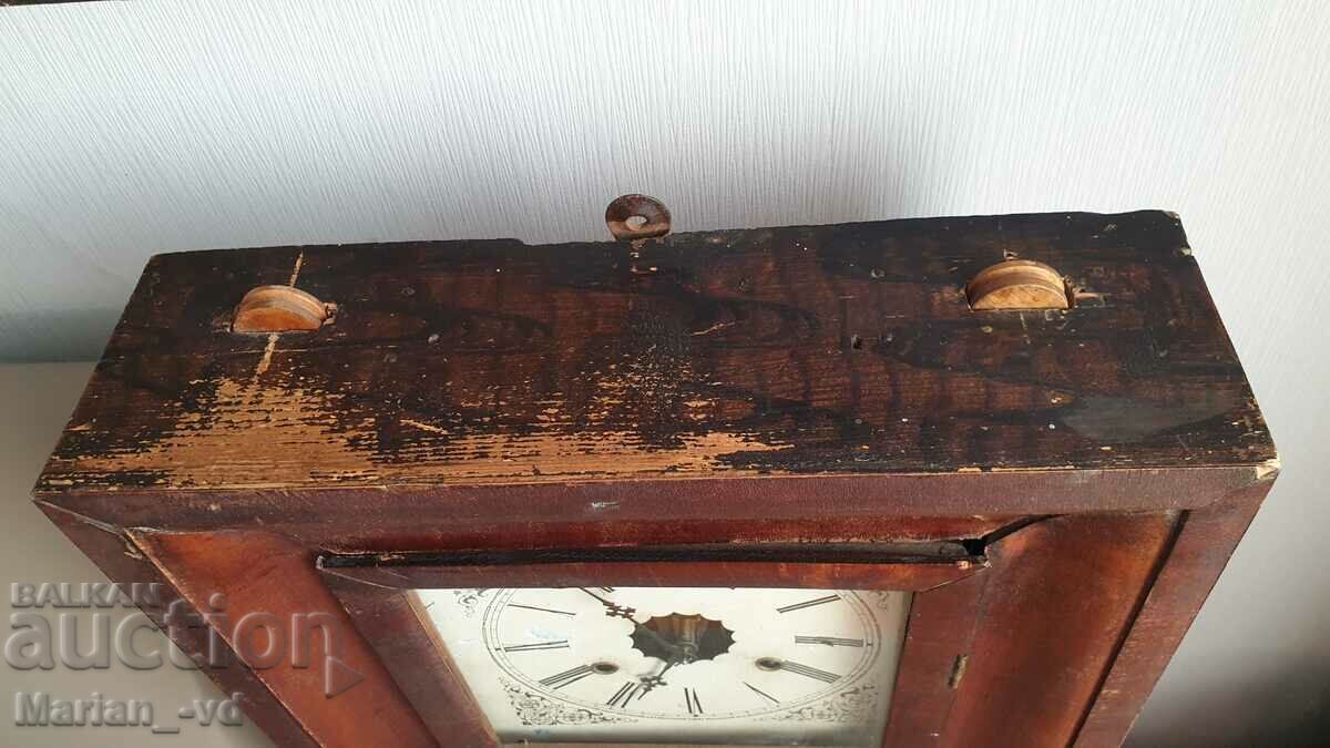 Old American wall clock - 7