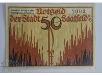 Germany notgeld 50 pfennig 1921 year Saalfeld a. Saale