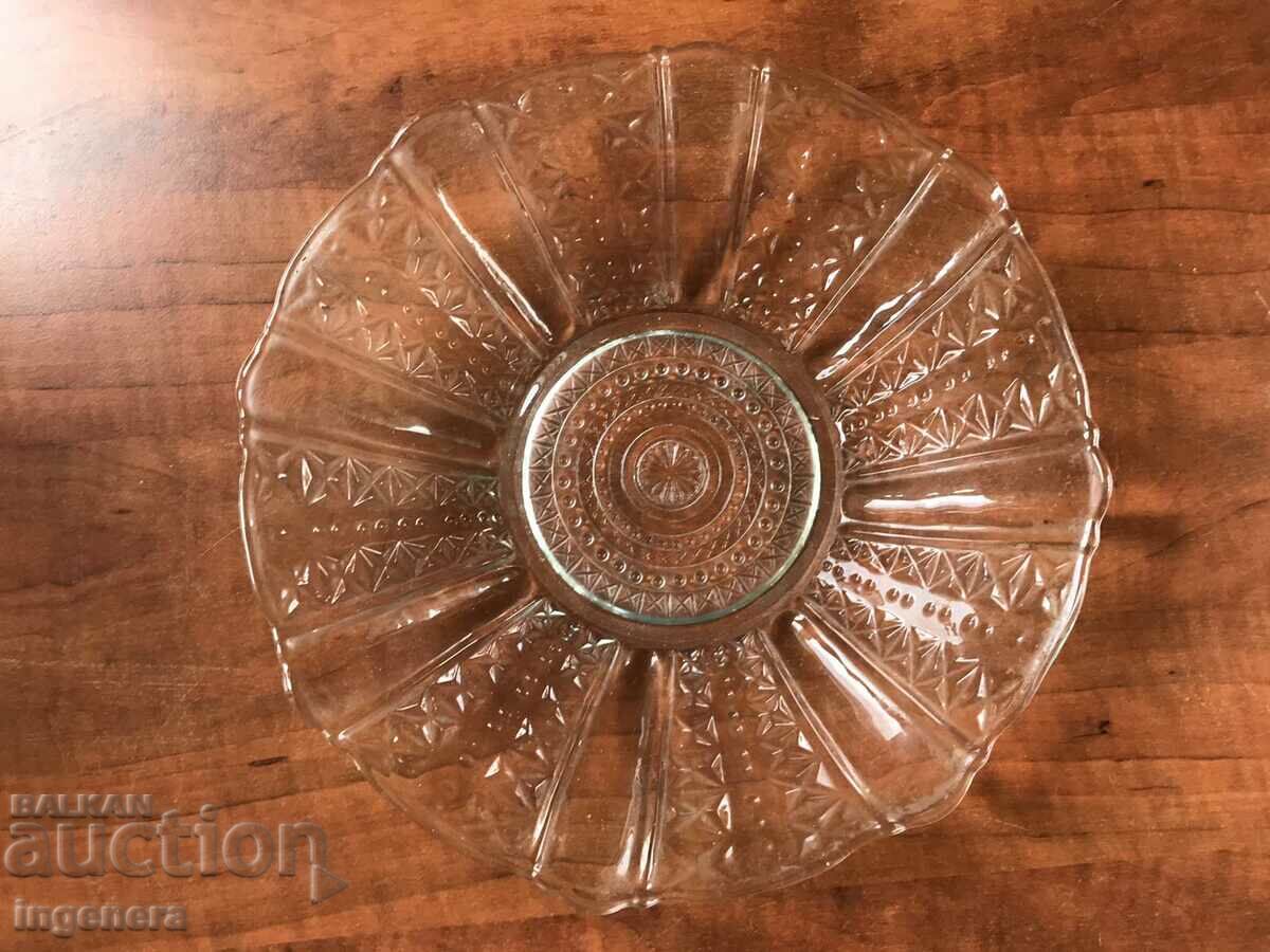 FRUCTIERA SALATIERA THICK EMBOSSED GLASS BULGARIA with price 25.00 BGN | € 12.78 FRUCTIERA SALATIERA THICK EMBOSSED GLASS BULGARIA with price 25.00 BGN | € 12.78