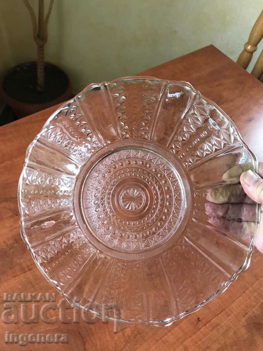 FRUCTIERA SALATIERA THICK EMBOSSED GLASS BULGARIA - 6 FRUCTIERA SALATIERA THICK EMBOSSED GLASS BULGARIA - 6