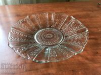 FRUCTIERA SALATIERA THICK EMBOSSED GLASS BULGARIA