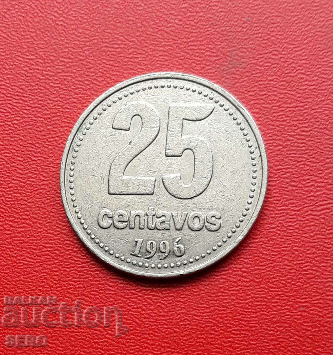 Argentina-25 centavos 1996