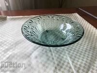 FRUCTIERA SALATIERA THICK EMBOSSED GLASS BULGARIA