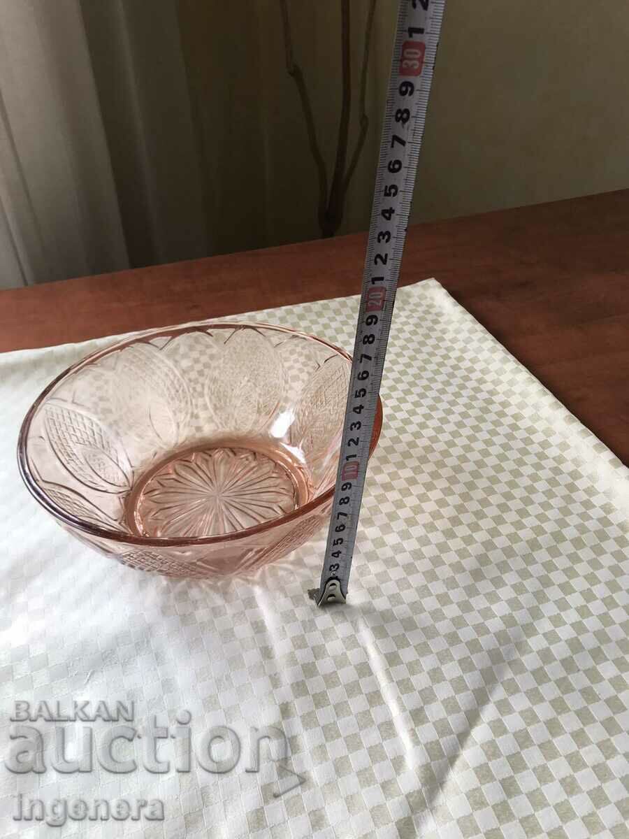 Auction FRUCTIERA SALATIERA THICK EMBOSSED GLASS BULGARIA Auction FRUCTIERA SALATIERA THICK EMBOSSED GLASS BULGARIA