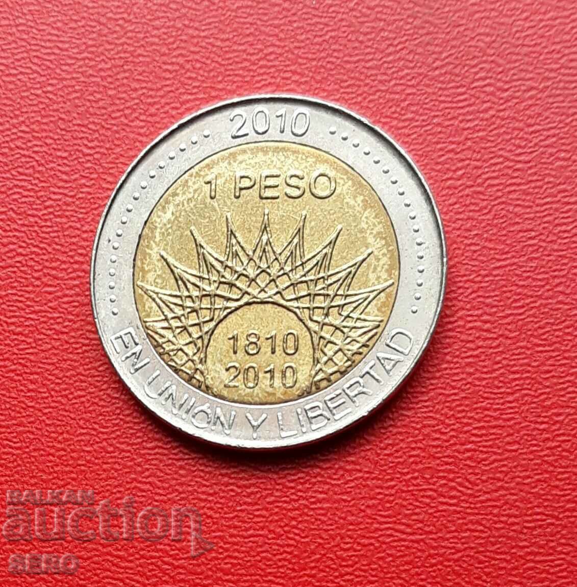 Argentina-1 peso 2010-200 Argentina 1810-2010-jubilee