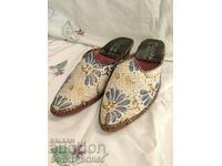 Antique Vintage Arabic Leather Slippers from 1001 Nights