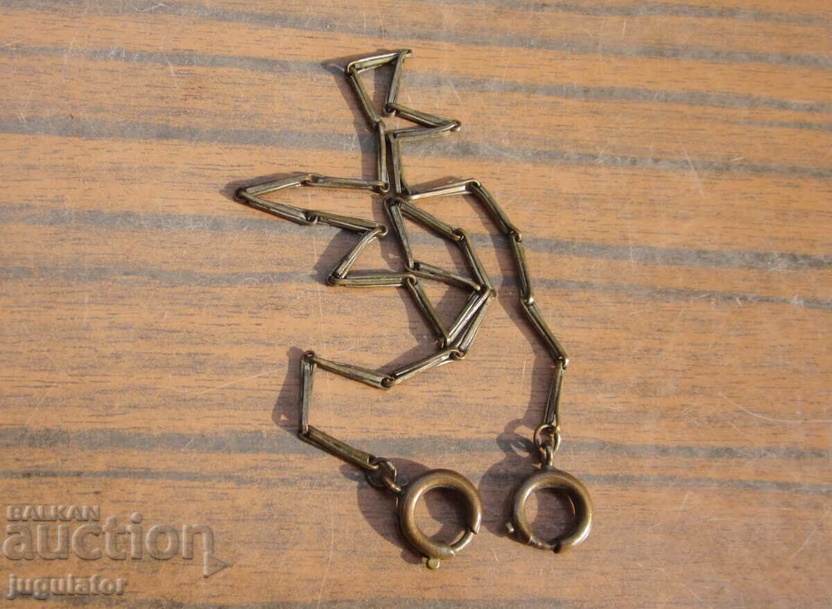 Аукцион стар старинен бронзов синджир кюстек за джобен часовник Аукцион стар старинен бронзов синджир кюстек за джобен часовник