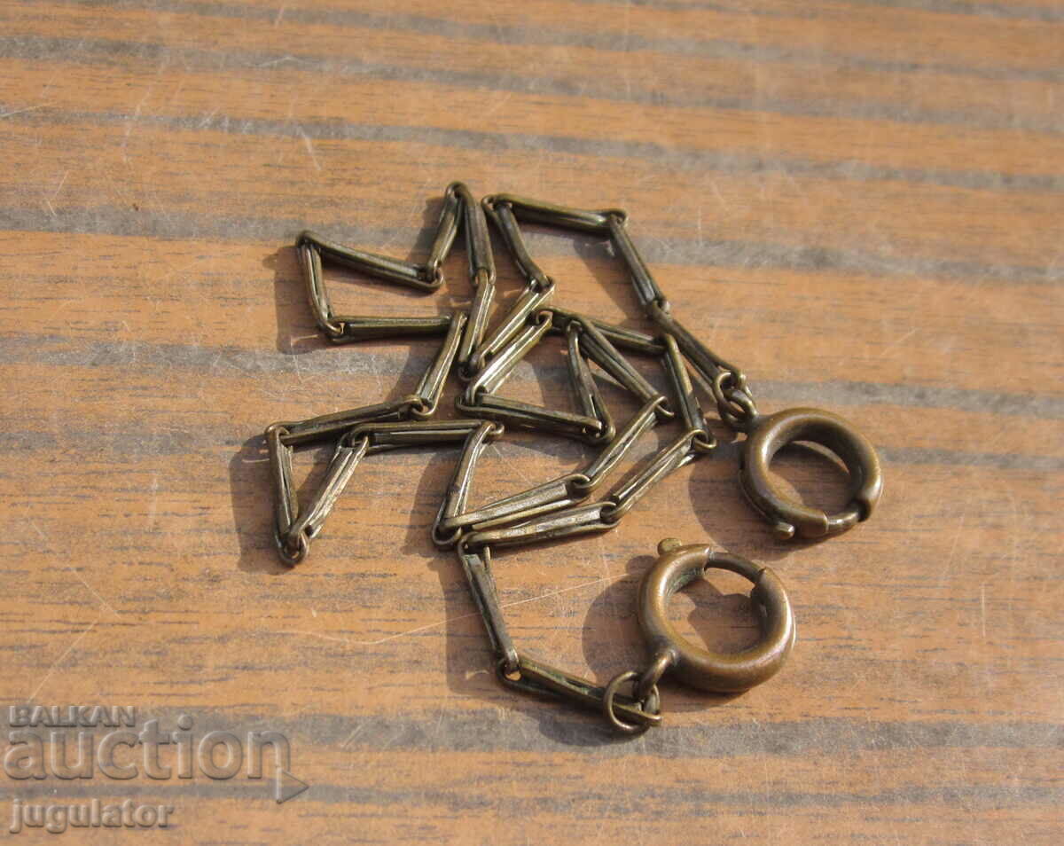 old antique bronze pocket watch chain custek