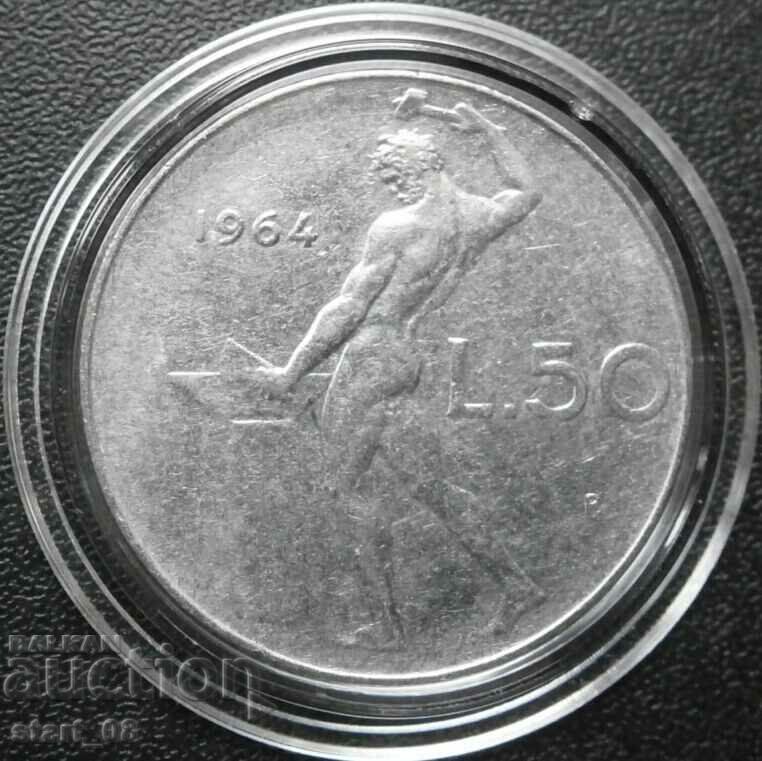 Italia 50 lire 1964