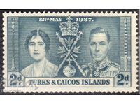 GB/Turks&Calcos Isl-1937-Coronation,MLH