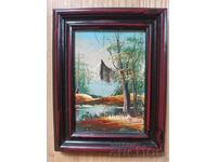 Beautiful framed oil miniature.