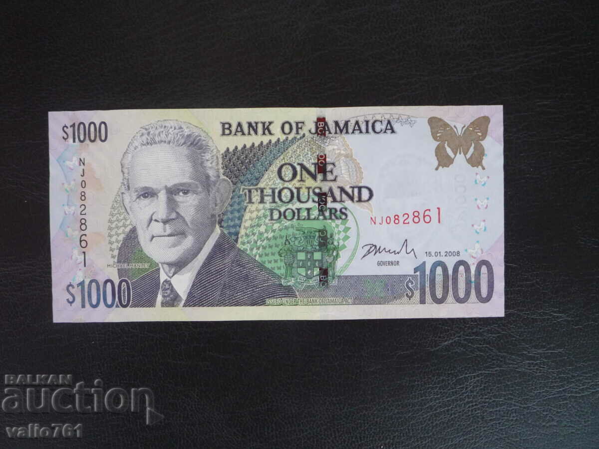 JAMAICA 1000 DOLLARS 2008 NEW UNC