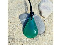 Necklace with green onyx