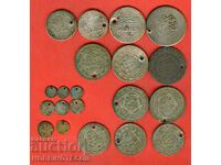 TURKEY 12 + 8 PIERCED COINS SILVER - 136 g