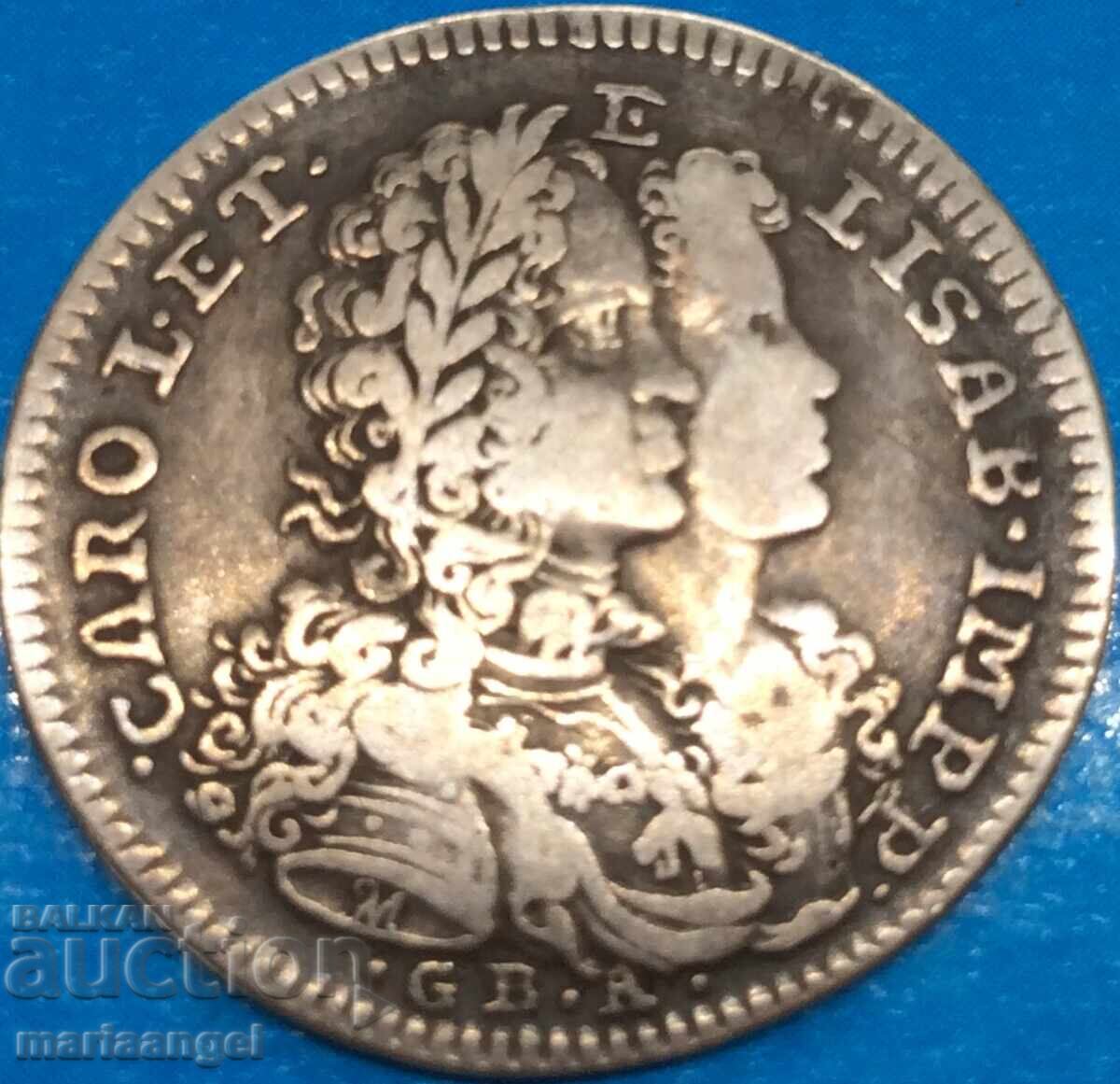 Naples 1716 Tare 20 grains Italy imp. Charles VI of Spain