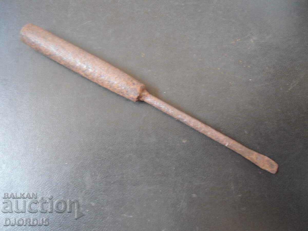 Old screwdriver, iron handle