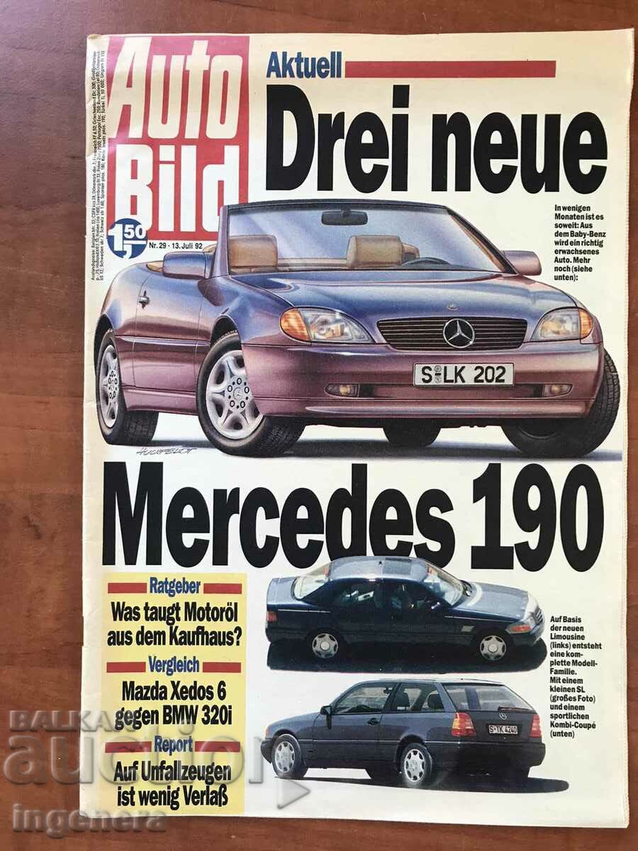 "AUTO BILD" MAGAZINE - JULY 13, 1992 - GERMAN