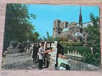 Traveled Postcard Paris Notre Dame