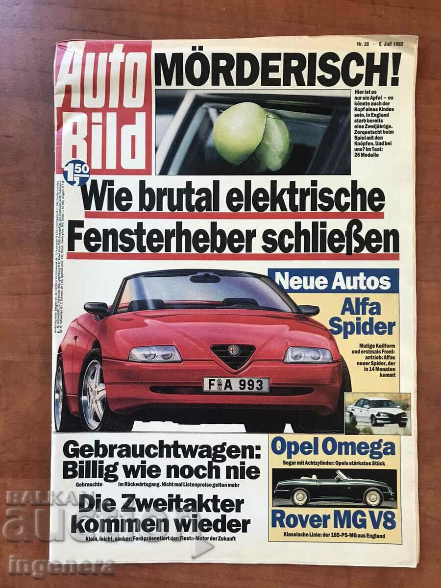 REVISTA „AUTO BILD” - 6 IULIE 1992 - GERMANĂ